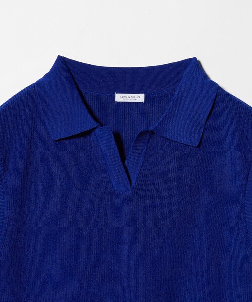 A DAY IN THE LIFE UNITED ARROWS（アデイインザライフユナイテッドアローズ）の「スキッパー フレンチスリーブニット ‐ウォッシャブル‐＜A DAY IN THE LIFE＞（ニット/セーター・レディース・ナチュラル/コバルトブルー/ライム/ダークグレー・FREE）」の21枚目の写真