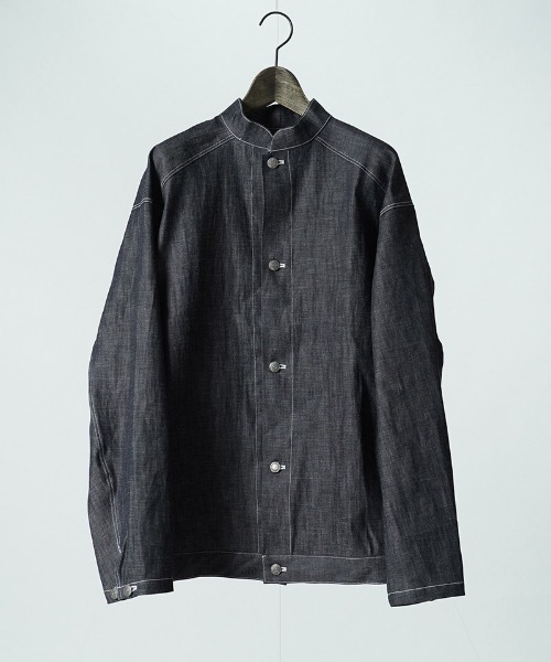EGO TRIPPING(エゴトリッピング)の「mj11636-BOURGERON-DENIM JACKET デニムシャツジャケット(616708)(デニムジャケット・メンズ・グレー系その他/ブラック×ブラック・48/46)」の4枚目の写真