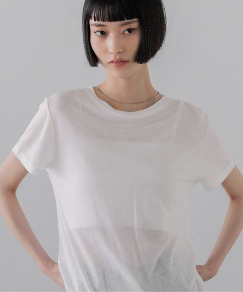 LOWRYS FARM(ローリーズファーム)の「アソートシアーTEE 638393(Tシャツ/カットソー・レディース・ブラック/ホワイト/チャコールグレー/ピンク/ブルー・FREE)」の1枚目の写真