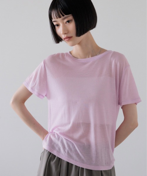 LOWRYS FARM(ローリーズファーム)の「アソートシアーTEE 638393(Tシャツ/カットソー・レディース・ブラック/ホワイト/チャコールグレー/ピンク/ブルー・FREE)」の5枚目の写真