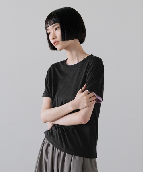 LOWRYS FARM(ローリーズファーム)の「アソートシアーTEE 638393(Tシャツ/カットソー・レディース・ブラック/ホワイト/チャコールグレー/ピンク/ブルー・FREE)」の16枚目の写真