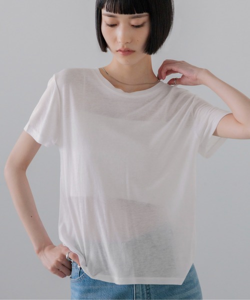 LOWRYS FARM(ローリーズファーム)の「アソートシアーTEE 638393(Tシャツ/カットソー・レディース・ブラック/ホワイト/チャコールグレー/ピンク/ブルー・FREE)」の11枚目の写真