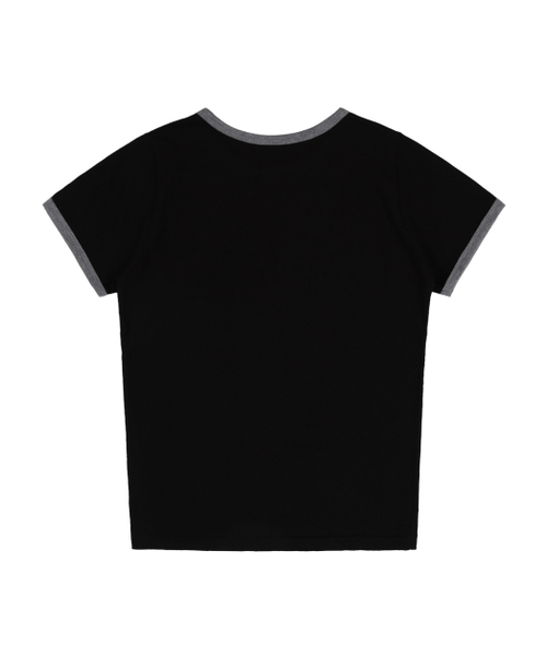 FANCY CLUB(ファンシークラブ)の「ドンエットミ リンガーTシャツ (ブラック) F25QB141(Tシャツ/カットソー・レディース・その他・ONE SIZE)」の5枚目の写真