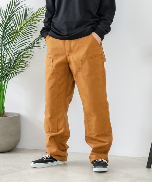 Carhartt(カーハート)の「【CARHARTT/カーハート】【履き込むほどに味が出る12ozコットン100%】ダブルフロント ウォッシュド ダック ペインターパンツ B136 ダブルニー ワークパンツ 厚手 ヘビーウェイト ユニセックス アメカジ 古着風 ストリート(その他パンツ・メンズ・ブラック/ブラウン・32inch/30inch/36inch)」の2枚目の写真