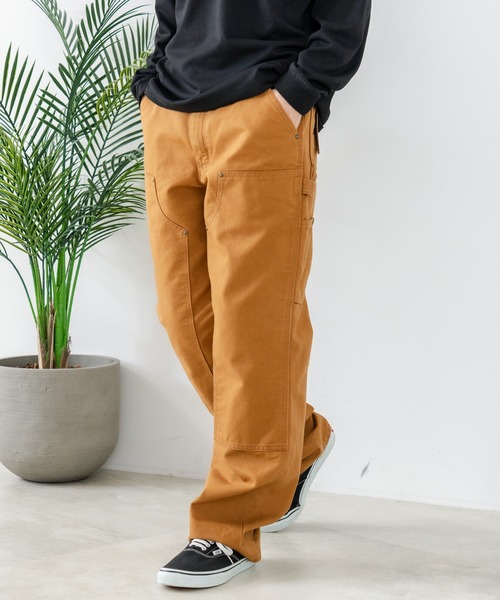 Carhartt(カーハート)の「【CARHARTT/カーハート】【履き込むほどに味が出る12ozコットン100%】ダブルフロント ウォッシュド ダック ペインターパンツ B136 ダブルニー ワークパンツ 厚手 ヘビーウェイト ユニセックス アメカジ 古着風 ストリート(その他パンツ・メンズ・ブラック/ブラウン・32inch/30inch/36inch)」の3枚目の写真