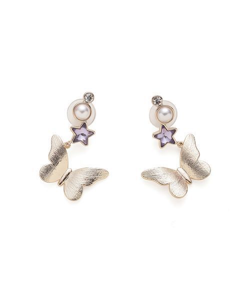 LILY BROWN(リリーブラウン)の「【LILY BROWN×ANNA SUI】バタフライスターピアス(ピアス(両耳用)・レディース・シルバー/ゴールド・F)」の9枚目の写真