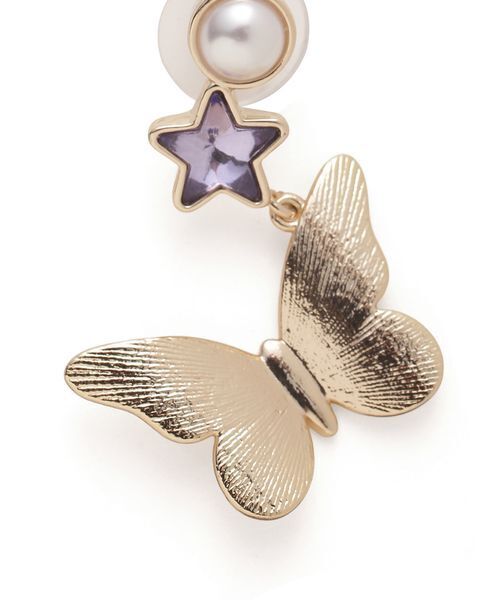 LILY BROWN(リリーブラウン)の「【LILY BROWN×ANNA SUI】バタフライスターピアス(ピアス(両耳用)・レディース・シルバー/ゴールド・F)」の12枚目の写真