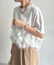 DouDou | 【WEB限定】裾フリルTEE(Tシャツ/カットソー)