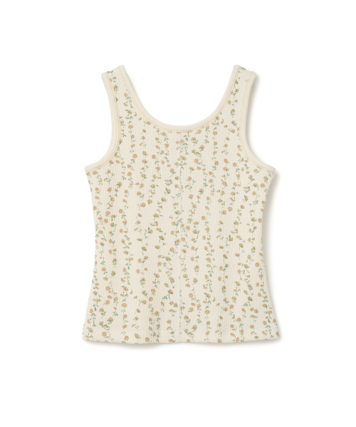 MILLO WOMEN（ミロウーマン）の「フローラルワッフルスリーブレスタップ[クリーム]（Tシャツ/カットソー・レディース・その他・ONE SIZE）」の3枚目の写真