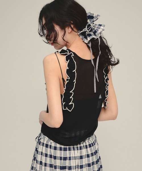 eL(エル)の「【eL】16G Frill Tank Top/878279(タンクトップ・レディース・ブラック系その他/ブルー系その他・FREE)」の11枚目の写真