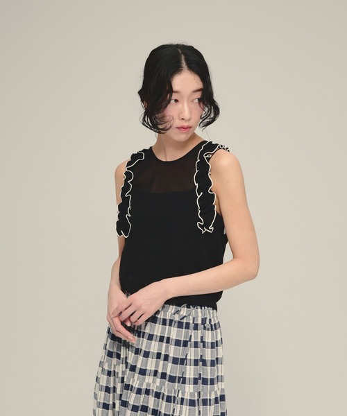 eL(エル)の「【eL】16G Frill Tank Top/878279(タンクトップ・レディース・ブラック系その他/ブルー系その他・FREE)」の7枚目の写真