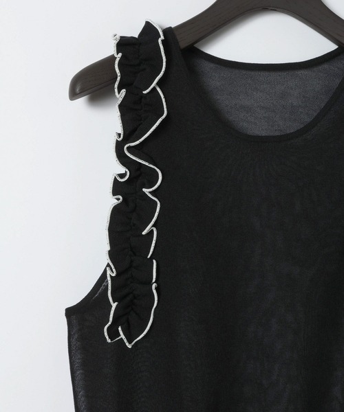 eL(エル)の「【eL】16G Frill Tank Top/878279(タンクトップ・レディース・ブラック系その他/ブルー系その他・FREE)」の3枚目の写真
