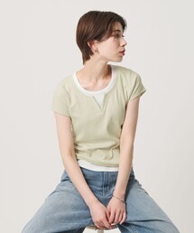 BEAUTY&YOUTH UNITED ARROWS | ヘンリーネック レイヤード Tシャツ(Tシャツ/カットソー)