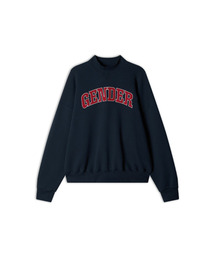 WORLDDILEMA（ワールドジレンマ）の「GENDER  Applique High Neck Sweatshirts (Navy)（スウェット）」