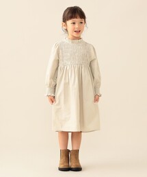 BEAMS mini | コーデュロイ シャーリング ワンピース2026FW(90~140cm)プチプラ 人気 クリスマス お呼ばれ 七五三(ワンピース)