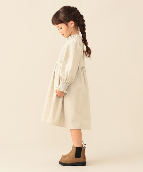 BEAMS mini(ビームスミニ)の「コーデュロイ シャーリング ワンピース2026FW(90~140cm)プチプラ 人気 クリスマス お呼ばれ 七五三(ワンピース・キッズ・ナチュラル/ブルー系その他4/パープル系その他6・120/110/100/90/140/130)」の7枚目の写真