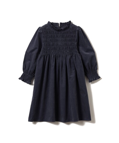 BEAMS mini(ビームスミニ)の「コーデュロイ シャーリング ワンピース2026FW(90~140cm)プチプラ 人気 クリスマス お呼ばれ 七五三(ワンピース・キッズ・ナチュラル/ブルー系その他4/パープル系その他6・120/110/100/90/140/130)」の13枚目の写真