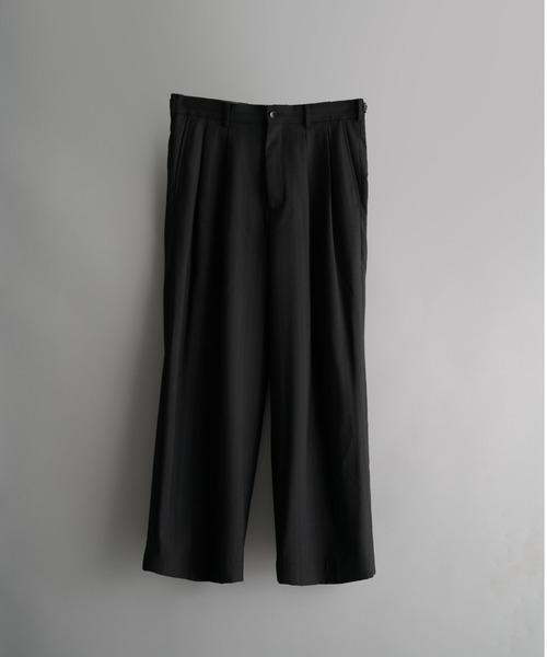 marka(マーカ)の「別注DOUBLE PLEATED WIDE TROUSERS(スラックス・メンズ・ライトグレー/グレー/ストライプ・1/3/2)」の3枚目の写真