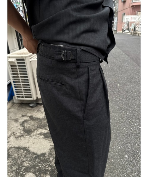 marka(マーカ)の「別注DOUBLE PLEATED WIDE TROUSERS(スラックス・メンズ・ライトグレー/グレー/ストライプ・1/3/2)」の13枚目の写真