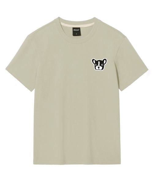 OKSTAR(オクスター)の「ブルドッグ刺繍パッチ半袖(Tシャツ/カットソー・レディース・カーキ/グレー/ネイビー/ホワイト/ライトグレー/ベージュ/ブラック/ダークグリーン/チャコール/ライトベージュ/クリーム/ダークブルー/ダークグレー・SMALL/MEDIUM/LARGE/X-LARGE/2XL/3XL/4XL)」の9枚目の写真