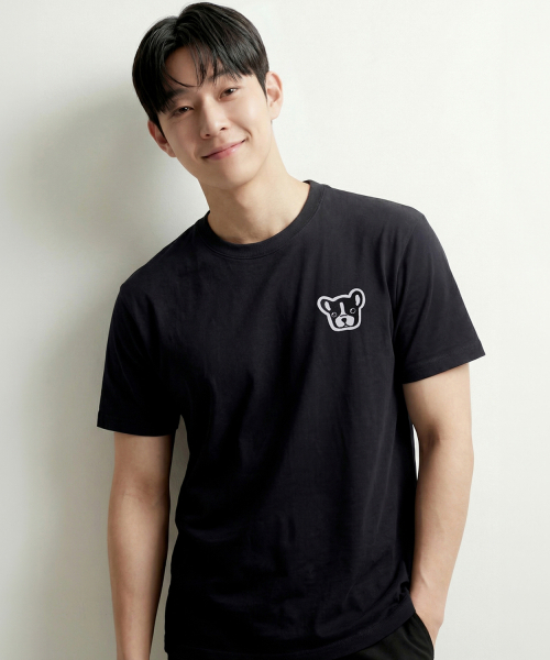 OKSTAR(オクスター)の「ブルドッグ刺繍パッチ半袖(Tシャツ/カットソー・レディース・カーキ/グレー/ネイビー/ホワイト/ライトグレー/ベージュ/ブラック/ダークグリーン/チャコール/ライトベージュ/クリーム/ダークブルー/ダークグレー・SMALL/MEDIUM/LARGE/X-LARGE/2XL/3XL/4XL)」の14枚目の写真