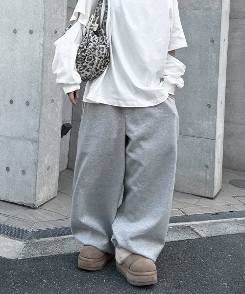 YACA(ヤーカ)の「Leopard Double Pocket Sweat PT/レオパードダブルポケットスウェットパンツ(スウェットパンツ・レディース・グレー/ブラック・FREE)」の9枚目の写真
