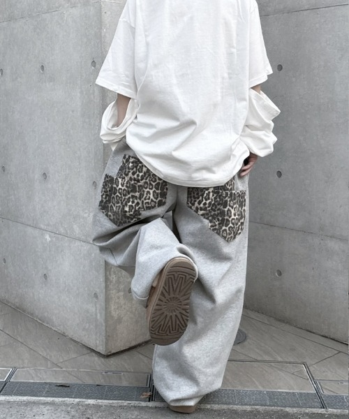 YACA(ヤーカ)の「Leopard Double Pocket Sweat PT/レオパードダブルポケットスウェットパンツ(スウェットパンツ・レディース・グレー/ブラック・FREE)」の13枚目の写真