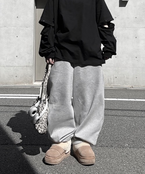 YACA(ヤーカ)の「Leopard Double Pocket Sweat PT/レオパードダブルポケットスウェットパンツ(スウェットパンツ・レディース・グレー/ブラック・FREE)」の19枚目の写真