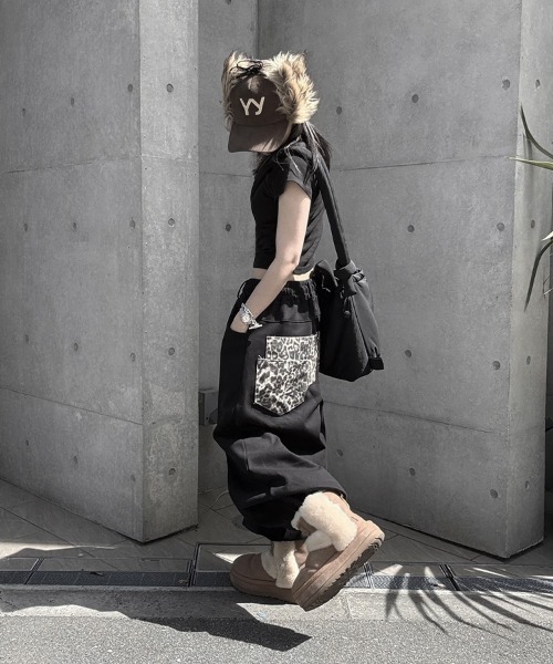 YACA(ヤーカ)の「Leopard Double Pocket Sweat PT/レオパードダブルポケットスウェットパンツ(スウェットパンツ・レディース・グレー/ブラック・FREE)」の22枚目の写真