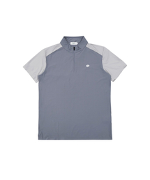 MONBIRDIE GOLF（モンバーディーゴルフ）の「メンズ クールテック ハーフネック ショートスリーブ グレー（Tシャツ/カットソー）」