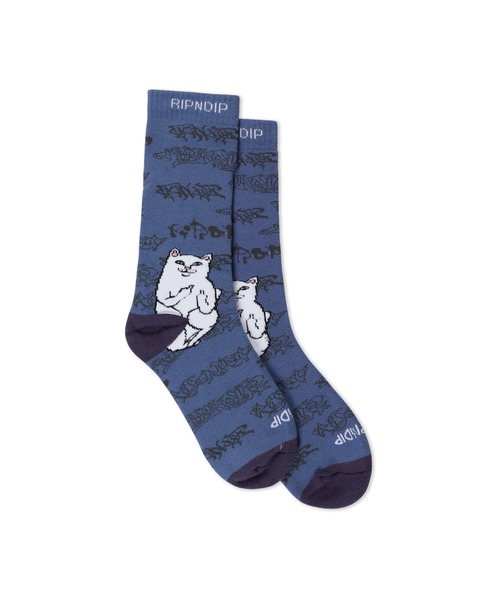 RIPNDIP(リップンディップ)の「LORD NERMAL GHOST(ソックス/靴下・メンズ・ネイビー・FREE)」の3枚目の写真
