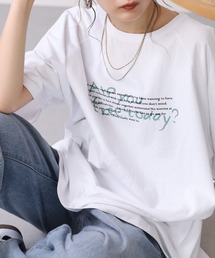 16s空紡糸天竺 220g/㎡ ゆるフォントTシャツ 半袖