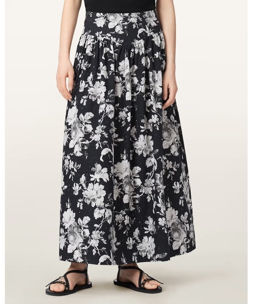 ALLSAINTS（オールセインツ）の「LEVY FLORAL MIDI SKIRT | LEVY フローラル ミディ スカート（スカート・レディース・ブラック系その他・6/8/10/4）」の3枚目の写真