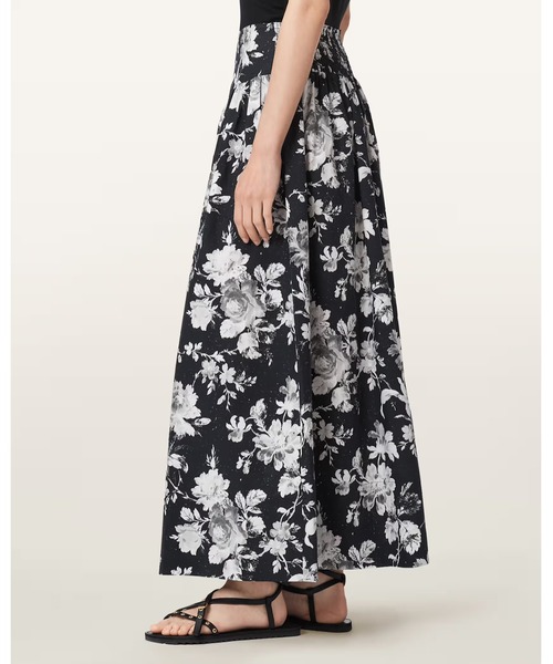 ALLSAINTS（オールセインツ）の「LEVY FLORAL MIDI SKIRT | LEVY フローラル ミディ スカート（スカート・レディース・ブラック系その他・6/8/10/4）」の6枚目の写真