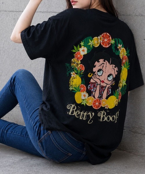 GLAMOROUS JANE（グラマラスジェーン）の「BETTY BOOPフルーツプリントTシャツ（Tシャツ/カットソー・レディース・モスグリーン/ブラック/オフホワイト・FREE）」の7枚目の写真