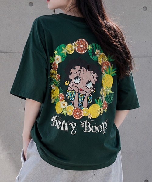GLAMOROUS JANE（グラマラスジェーン）の「BETTY BOOPフルーツプリントTシャツ（Tシャツ/カットソー・レディース・モスグリーン/ブラック/オフホワイト・FREE）」の8枚目の写真