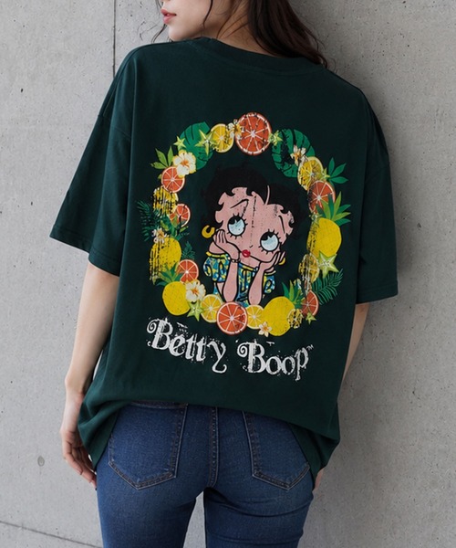 GLAMOROUS JANE（グラマラスジェーン）の「BETTY BOOPフルーツプリントTシャツ（Tシャツ/カットソー・レディース・モスグリーン/ブラック/オフホワイト・FREE）」の9枚目の写真