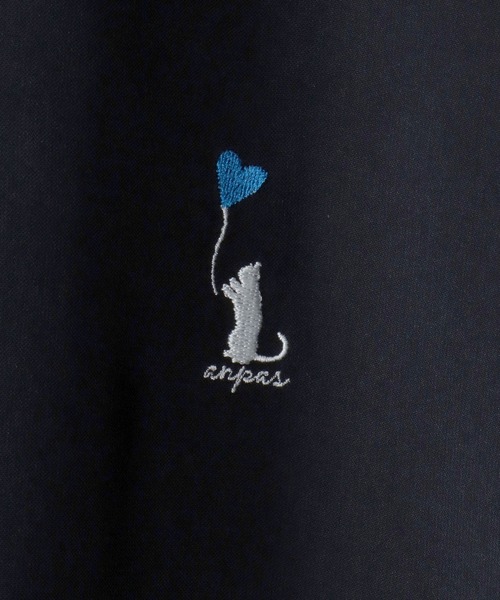 SITRY(シトリー)の「Cat & Heart Embroidery Shirt/猫&ハート ワンポイント刺繍 ビッグシルエット 半袖シャツ(シャツ/ブラウス・メンズ・ブラック/ホワイト/ホワイト系その他2/ホワイト系その他3/ブラック系その他2/ブラック系その他3/ホワイト系その他/ブラック系その他・M/L)」の15枚目の写真