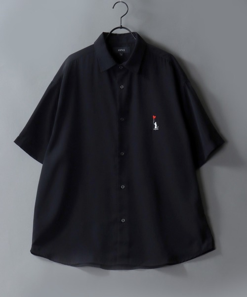 SITRY(シトリー)の「Cat & Heart Embroidery Shirt/猫&ハート ワンポイント刺繍 ビッグシルエット 半袖シャツ(シャツ/ブラウス・メンズ・ブラック/ホワイト/ホワイト系その他2/ホワイト系その他3/ブラック系その他2/ブラック系その他3/ホワイト系その他/ブラック系その他・M/L)」の22枚目の写真