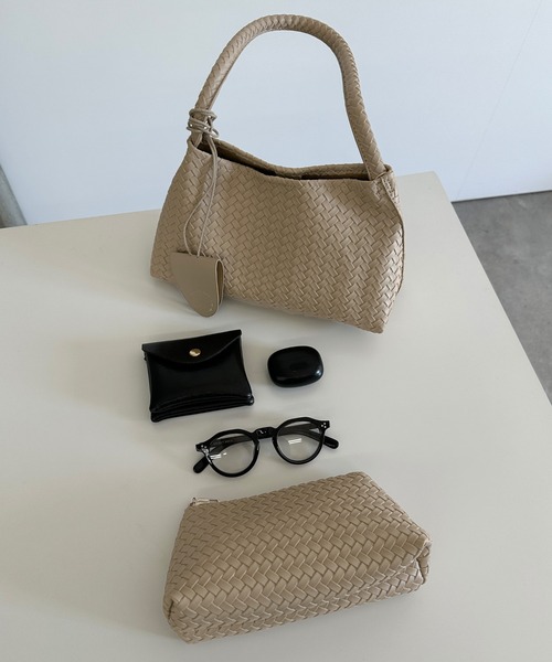select MOCA(セレクトモカ)の「【3点セット】編み込みワンハンドルショルダーバッグ(ショルダーバッグ・レディース・ブラウン/ライトベージュ/ブラック・FREE)」の21枚目の写真