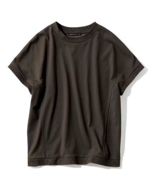 THREE FIFTY STANDARD(スリーフィフティースタンダード)の「THREE FIFTY STANDARD 汗じみ軽減機能付き切り替えデザインTシャツ(Tシャツ/カットソー・レディース・ベージュ/チャコールグレー/杢グレー・M/L/LL)」の13枚目の写真