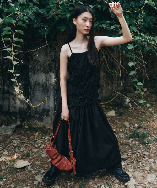 FLAREUP(フレアアップ)の「Draped Leather Bag (FL-745_Red)(ショルダーバッグ・レディース・レッド・OS)」の6枚目の写真