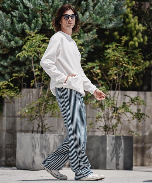 CAMBIO(カンビオ)の「mp15207-Vintage Hickory Belted Wide Pants ベルト付きワイドパンツ(MIU-262-008)(デニムパンツ・メンズ・ネイビー/ネイビー系・S/M/L)」の17枚目の写真