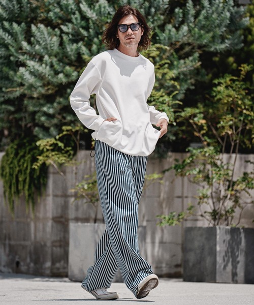CAMBIO(カンビオ)の「mp15207-Vintage Hickory Belted Wide Pants ベルト付きワイドパンツ(MIU-262-008)(デニムパンツ・メンズ・ネイビー/ネイビー系・S/M/L)」の18枚目の写真