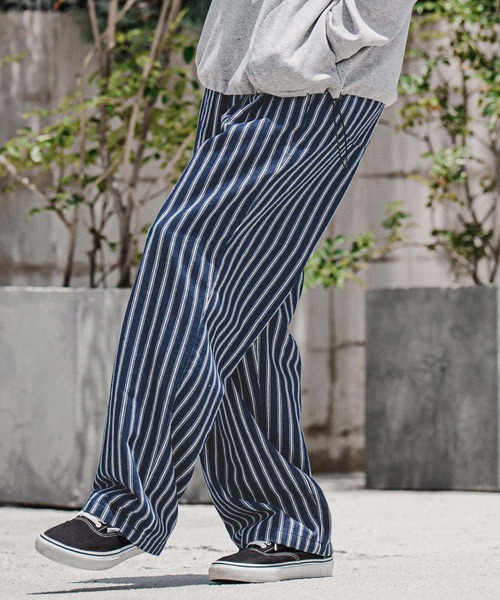 CAMBIO(カンビオ)の「mp15207-Vintage Hickory Belted Wide Pants ベルト付きワイドパンツ(MIU-262-008)(デニムパンツ・メンズ・ネイビー/ネイビー系・S/M/L)」の21枚目の写真
