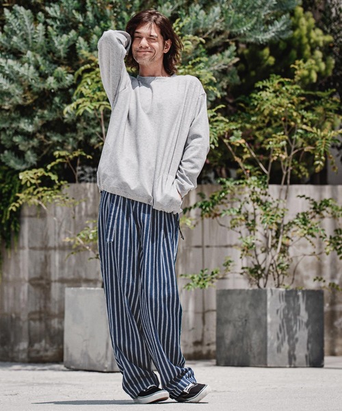 CAMBIO(カンビオ)の「mp15207-Vintage Hickory Belted Wide Pants ベルト付きワイドパンツ(MIU-262-008)(デニムパンツ・メンズ・ネイビー/ネイビー系・S/M/L)」の22枚目の写真