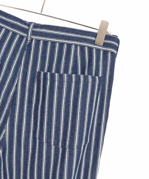 CAMBIO(カンビオ)の「mp15207-Vintage Hickory Belted Wide Pants ベルト付きワイドパンツ(MIU-262-008)(デニムパンツ・メンズ・ネイビー/ネイビー系・S/M/L)」の10枚目の写真