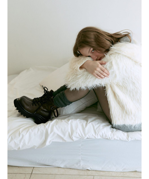 APIED MARCHE(アピエド マルシェ)の「Ligne Walker Boots 牛革ワーカーブーツ -PM3022 (2色)(ブーツ・レディース・ブラック/ダークブラウン・23cm/23.5cm/24.5cm/24cm/25cm)」の3枚目の写真