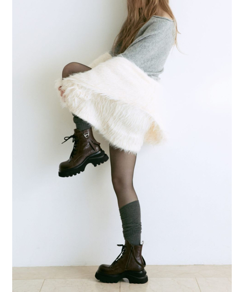 APIED MARCHE(アピエド マルシェ)の「Ligne Walker Boots 牛革ワーカーブーツ -PM3022 (2色)(ブーツ・レディース・ブラック/ダークブラウン・23cm/23.5cm/24.5cm/24cm/25cm)」の5枚目の写真
