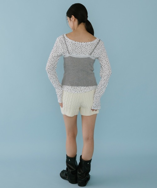 duei(デュイ)の「小花柄切替ロングスリーブトップス(Tシャツ/カットソー・レディース・ネイビー/ホワイト・FREE)」の12枚目の写真